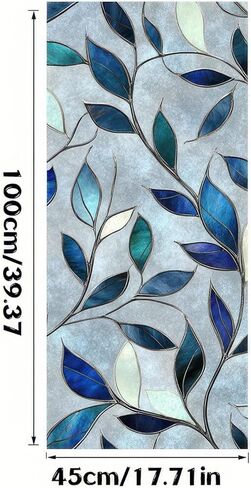 Static Cling Window Sticker 17.7x39.3 inch Stained Glass Window Film Static Cling Home Decoration Window Cover for Room Decor Home Office Glass Partitions in Saudi Arabia