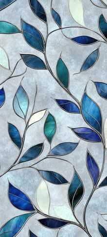 Static Cling Window Sticker 17.7x39.3 inch Stained Glass Window Film Static Cling Home Decoration Window Cover for Room Decor Home Office Glass Partitions in Saudi Arabia