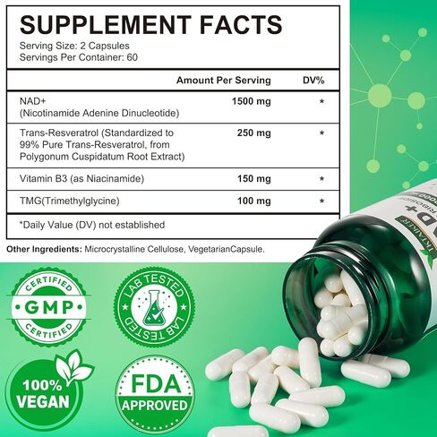 NAD+ Supplement 2000 mg Extra Strength for Women & Men-120p in Saudi Arabia