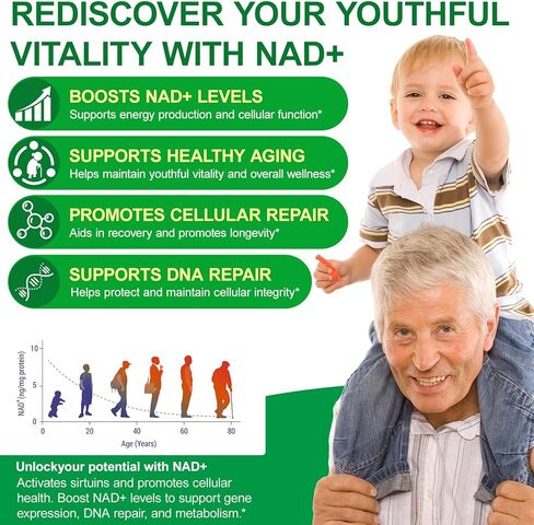 NAD+ Supplement 2000 mg Extra Strength for Women & Men-120p in Saudi Arabia