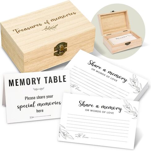 Share A Memory Cards For Celebration Of Life Decorations Ideas - Share A Memory Box For Funeral Memorial Cards, Memory Keepsake For Celebration Of Life Decor, Graduation Party Games in Saudi Arabia
