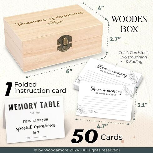 Share A Memory Cards For Celebration Of Life Decorations Ideas - Share A Memory Box For Funeral Memorial Cards, Memory Keepsake For Celebration Of Life Decor, Graduation Party Games in Saudi Arabia