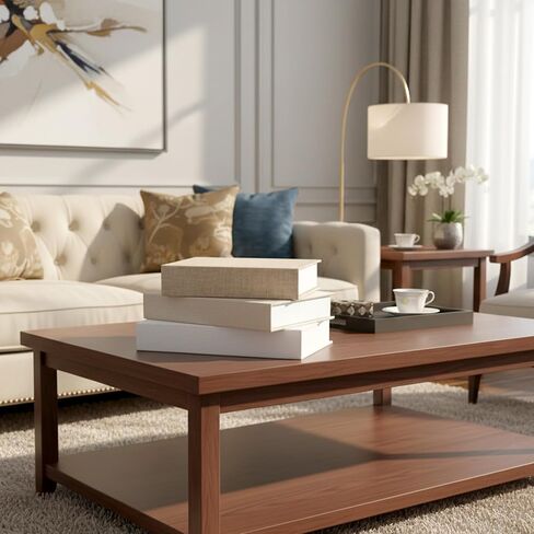 مجموعة 6 قطع من الكتب المزخرفة الصناعية لديكور المنزل، كتب صناعية من الكتان الحديث، صندوق تخزين الكتب المزيفة، صناديق على شكل كتاب لرف رف الكتب، 10.6 بوصة، 8.6 بوصة، 9.8 بوصة ارتفاع (أبيض، كاكي، بيج) in Kuwait