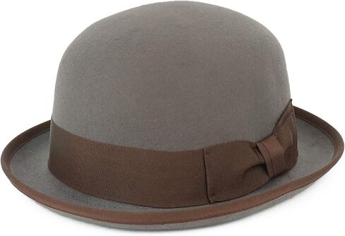 Armycrew Men's 100% Wool Felt Bowler Hat with Grosgrain Ribbon Band in Saudi Arabia