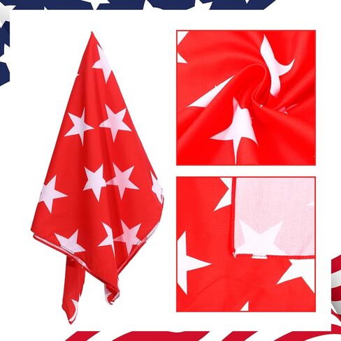 Red with White Stars Bandana 80s Retro Wrestler Headband for Halloween Cosplay Themed Parties (2pcs Red) in Saudi Arabia