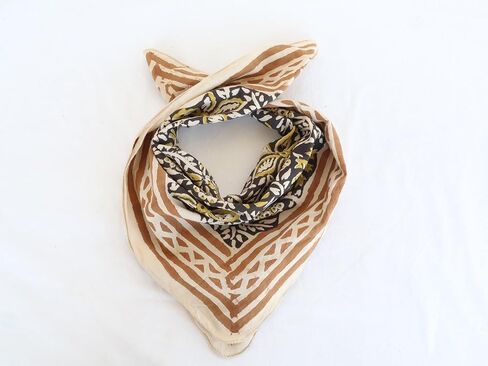 Handmade Organic Bandana bandana 100% Cotton Neck Scarf Boho Style Cotton Bohemian bandana Multifunctional Face Mask, Headband, Neck Scarf Breathable in Saudi Arabia