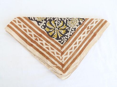 Handmade Organic Bandana bandana 100% Cotton Neck Scarf Boho Style Cotton Bohemian bandana Multifunctional Face Mask, Headband, Neck Scarf Breathable in Saudi Arabia