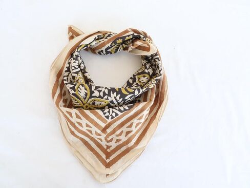 Handmade Organic Bandana bandana 100% Cotton Neck Scarf Boho Style Cotton Bohemian bandana Multifunctional Face Mask, Headband, Neck Scarf Breathable in Saudi Arabia