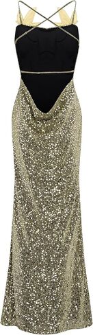 JW PEI Women's Araminta Sequined Gown with Floral Details - Gold in Saudi Arabia