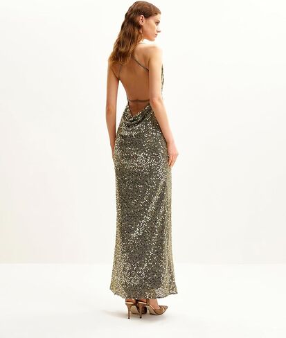 JW PEI Women's Araminta Sequined Gown with Floral Details - Gold in Saudi Arabia