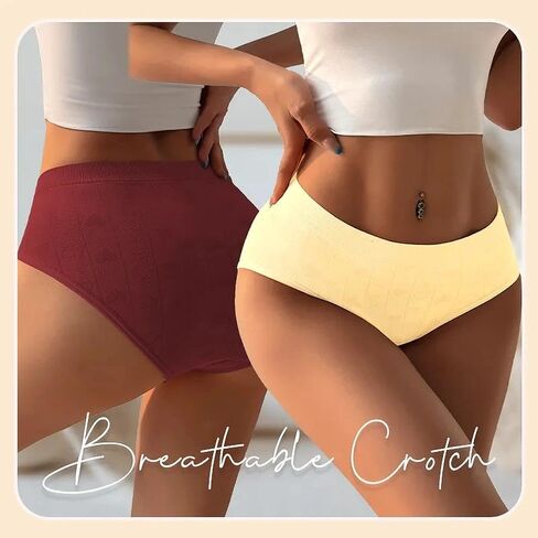 6-Pack Set Women’s Triangle Underwear, Seamless Solid Comfortable, Breathable and Stylish for Everyday Wear in Saudi Arabia