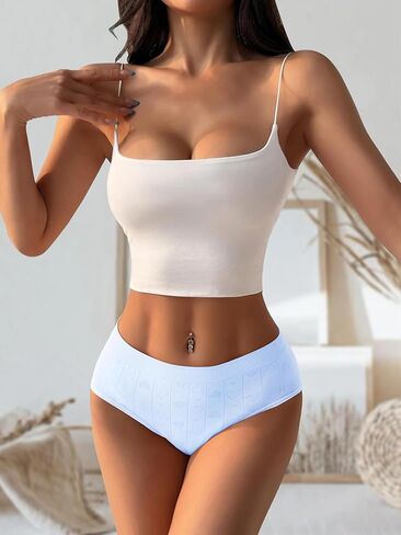 6-Pack Set Women’s Triangle Underwear, Seamless Solid Comfortable, Breathable and Stylish for Everyday Wear in Saudi Arabia