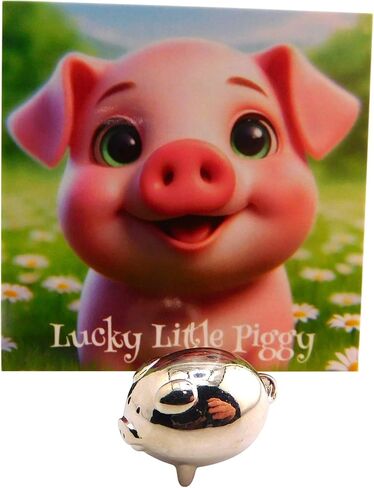 مجموعة Westmon Works Lucky Little Piggy Charm حلية معدنية لجيب الخنزير مع بطاقة القصة in Saudi Arabia