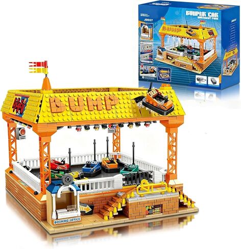 Sosuy 2174+ Pieces Roller Coaster Building Blocks Set - Electrical Funfair Pirate Ship Track Amusement Park Construction Blocks Toys Model with Motors - Birthday Gift Idea for Boys and Adults in Saudi Arabia