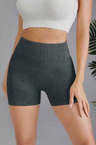 3 Piece Set Women's Fitness High Waist Hip Lifting Shorts Tight Women's Workout Gym Yoga Sports Shorts in Saudi Arabia