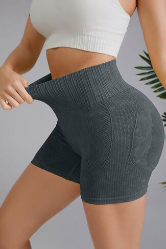 3 Piece Set Women's Fitness High Waist Hip Lifting Shorts Tight Women's Workout Gym Yoga Sports Shorts in Saudi Arabia
