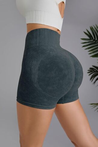 3 Piece Set Women's Fitness High Waist Hip Lifting Shorts Tight Women's Workout Gym Yoga Sports Shorts in Saudi Arabia