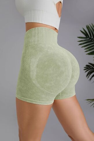 3 Piece Set Women's Fitness High Waist Hip Lifting Shorts Tight Women's Workout Gym Yoga Sports Shorts in Saudi Arabia