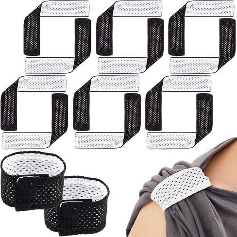 Amylove 12 Pairs Sleeve Clips Softball Basketball Golf Soccer Sleeve Holders Scrunchie Sports Shoulder Holder Sleeve Ties Fasten Sports Straps for Shirts Boys Men Women Girls in Kuwait