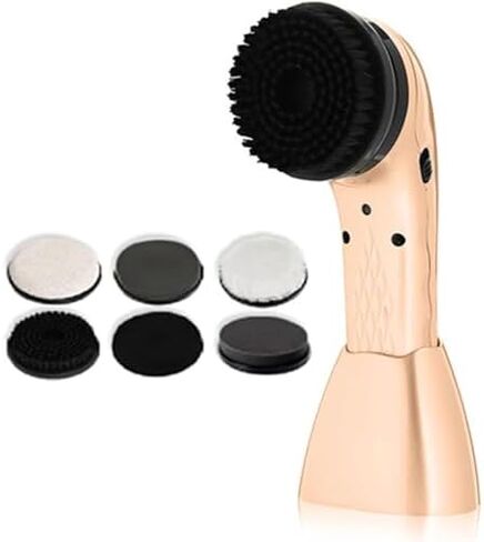 Multifunctional Electric Shoe Polisher Kit - Automatic Shine Machine with 6 Brush Heads for Leather Shoes, Bags, Car Seats, Sofas - Quick & Easy Cleaning Solution for Perfect Shine in Saudi Arabia