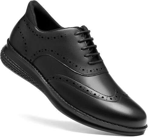 HEEZ Men's Dress Sneakers, Casual Dress Shoes for Men Comfortable, Wingtip Business Formal Oxfords Shoes for Office Work Wedding Travel Daily in Saudi Arabia