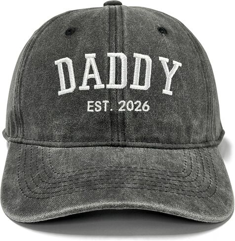 Embroidery Established in 2026 Baseball Hat for Grandpa Grandma Daddy Abuela Abuelo Hubby Wifey Uncle and Auntie in Saudi Arabia