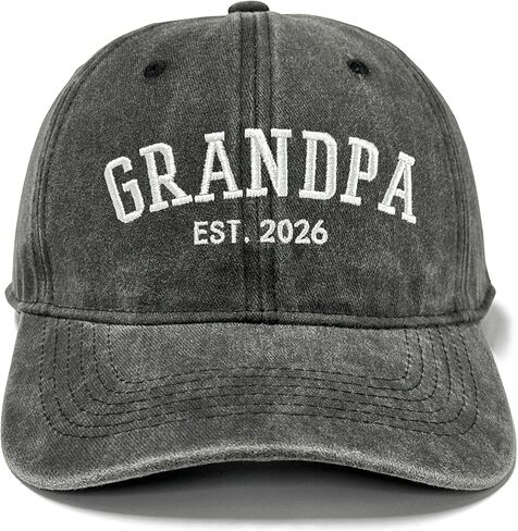 Embroidery Established in 2026 Baseball Hat for Grandpa Grandma Daddy Abuela Abuelo Hubby Wifey Uncle and Auntie in Saudi Arabia
