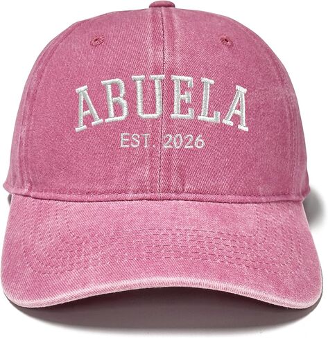 Embroidery Established in 2026 Baseball Hat for Grandpa Grandma Daddy Abuela Abuelo Hubby Wifey Uncle and Auntie in Saudi Arabia