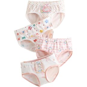Haloumoning Girls Underwear Soft Cotton Underwear Toddler Girls Briefs Kids Comfy Panties,4-pack in Saudi Arabia
