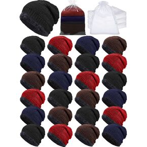 48 Pcs Kids Hats Winter Bulk with Bags, Fleece Beanies for Boys Girls, School Church Homeless Donation Wholesale in Saudi Arabia