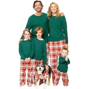 PajamaGram Matching Family Pajamas Flannel - Modern Plaid, Men's, LG in Saudi Arabia