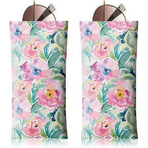 2 Pcs Sunglasses Eyeglass Glasses Case, Soft Sunglass Case Portable Pu Leather Eye Glass Glasses Bag Anti-Scratch in Saudi Arabia