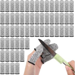 60 قطعة من مهود الأصابع المقاومة للقطع والقابلة لإعادة الاستخدام، متينة وغير قابلة للانزلاق، واقي إبهام الإصبع، أغطية حماية لأطراف الأصابع مقاومة للقطع لمستلزمات عمل نحت الطعام في المطبخ in Kuwait