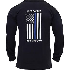 Rothco Thin Blue Line Honor and Respect Long Sleeve T-Shirt in Saudi Arabia