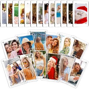 ESRICH 12 Pack Acrylic Fridge Magnetic Frame, Polaroid Magnet Frame,Double Sided Photo Magnet Frames for Refrigerator,Mini Frame Clear (2.36 x 3.54Inch) in Kuwait