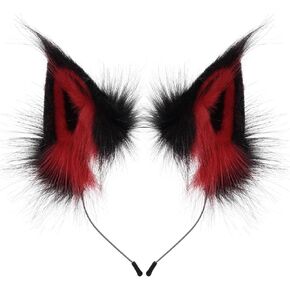 Fluffy Fox Anime Ears Cat Hairband Wolf Headband For Adult Cosplay Costume Halloween in Saudi Arabia