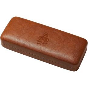 حافظة نظارات مستطيلة منحنية ممتازة، حامل نظارات من جلد البولي يوريثان الصلب. إغلاق مغناطيسي. in Kuwait