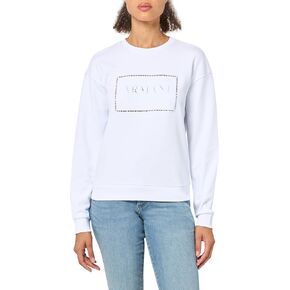 Armani Exchange womens Embroidered Logo Crewneck Pullover Sweatshirt in Saudi Arabia