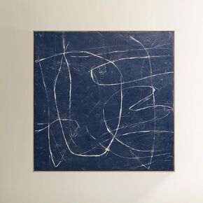 لوحة حائط تجريدية من Z Gallerie تقريبًا عند منتصف الليل باللون الأزرق الداكن in Kuwait