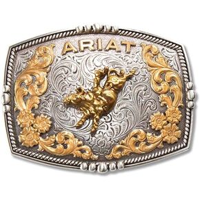 ARIAT Unisex Adult Bull Rider Floral Scroll Buckle in Saudi Arabia