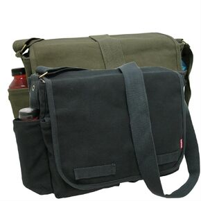 Rapid Dominance Classic Military Messenger Bag (19 inch, 2 Pack - Black and Olive) in Saudi Arabia