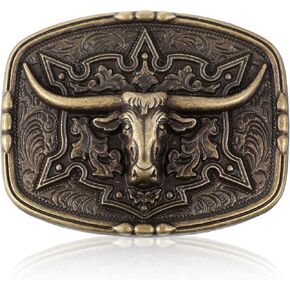 Western Vintage Belt Buckle Cowboy Deer Cowgirl Rodeo Bull Belt Buckle for Men Women Boys in Saudi Arabia
