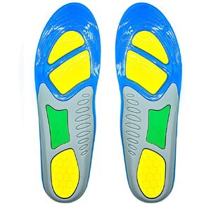 2 Pairs Goofort Gel Insoles Women Men Shock Absorbing Insole 3D-Xpain Cushion Pain Relief Anti-Fatigue Everyday Active Work Sports Comfort Foam Inner Shoe Inserts Boots Trainer Hiking Running in Saudi Arabia