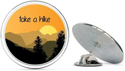 قبعة Take a Hike Mountains معدنية بطول 0.75 سم مع دبوس ربط وربطة عنق من الخلف in Kuwait