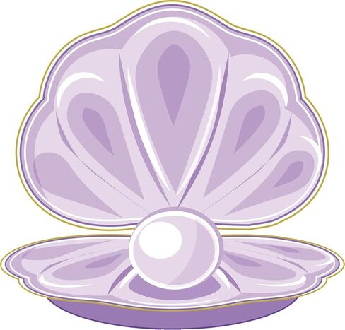 Cute Girly Purple Oyster Pearl Shell Cartoon Round Metal 0.75" Lapel Pin Hat Shirt Pin Tie Tack Pinback in Saudi Arabia