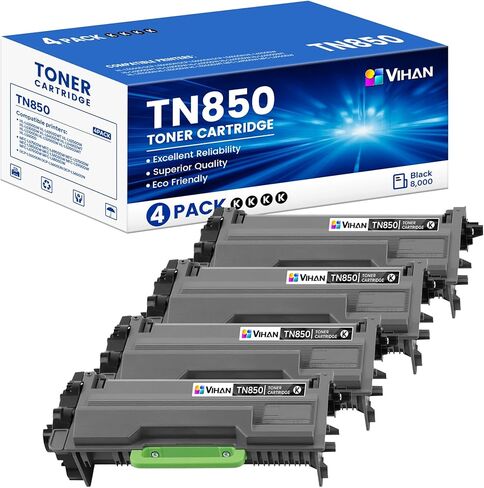 TN850 TN-850 High Yield Toner Cartridge Replacement for Brother TN850 TN 850 TN850BK Toner HL-L6200DW MFC-L5850DW MFC-L5900DW MFC-L5700DW Printer Ink (TN8502PK, Black) in Saudi Arabia
