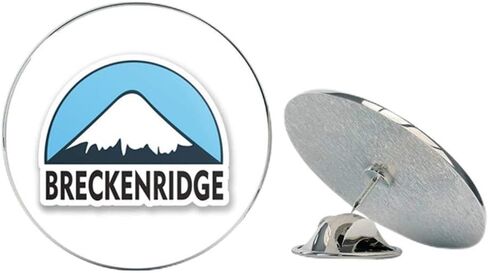 Breckenridge USA Ski Snowboard Round Metal 0.75" Lapel Pin Hat Shirt Pin Tie Tack Pinback in Saudi Arabia