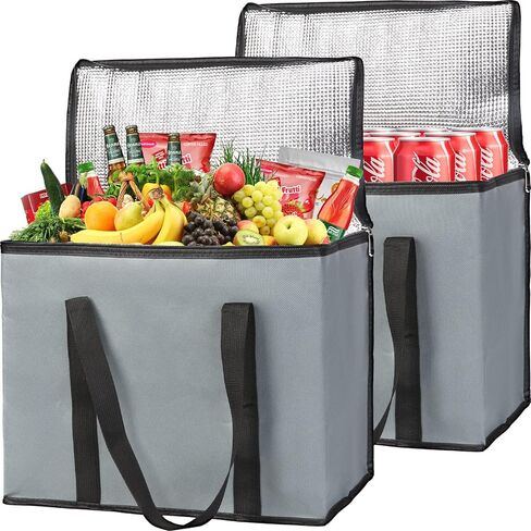 Insulated Food Delivery Bag, XXX-Large Insulated Grocery Bags, Cooler Bag Driver Essentials, Hot Catering Supplies, Warmer Container for Doordash/Uber Eats, Door Dash Accessories for Dashers in Kuwait
