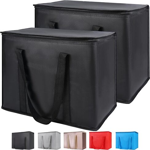 Insulated Food Delivery Bag, XXX-Large Insulated Grocery Bags, Cooler Bag Driver Essentials, Hot Catering Supplies, Warmer Container for Doordash/Uber Eats, Door Dash Accessories for Dashers in Kuwait