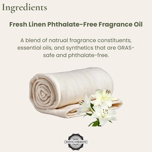 زيت عطري خالٍ من الفثالات بقوة ريفية، كتان طازج، غير سام، متوافق مع الدعامة 65، آمن للمنزل والغسيل والاستخدام الشخصي، 1 أونصة in Kuwait